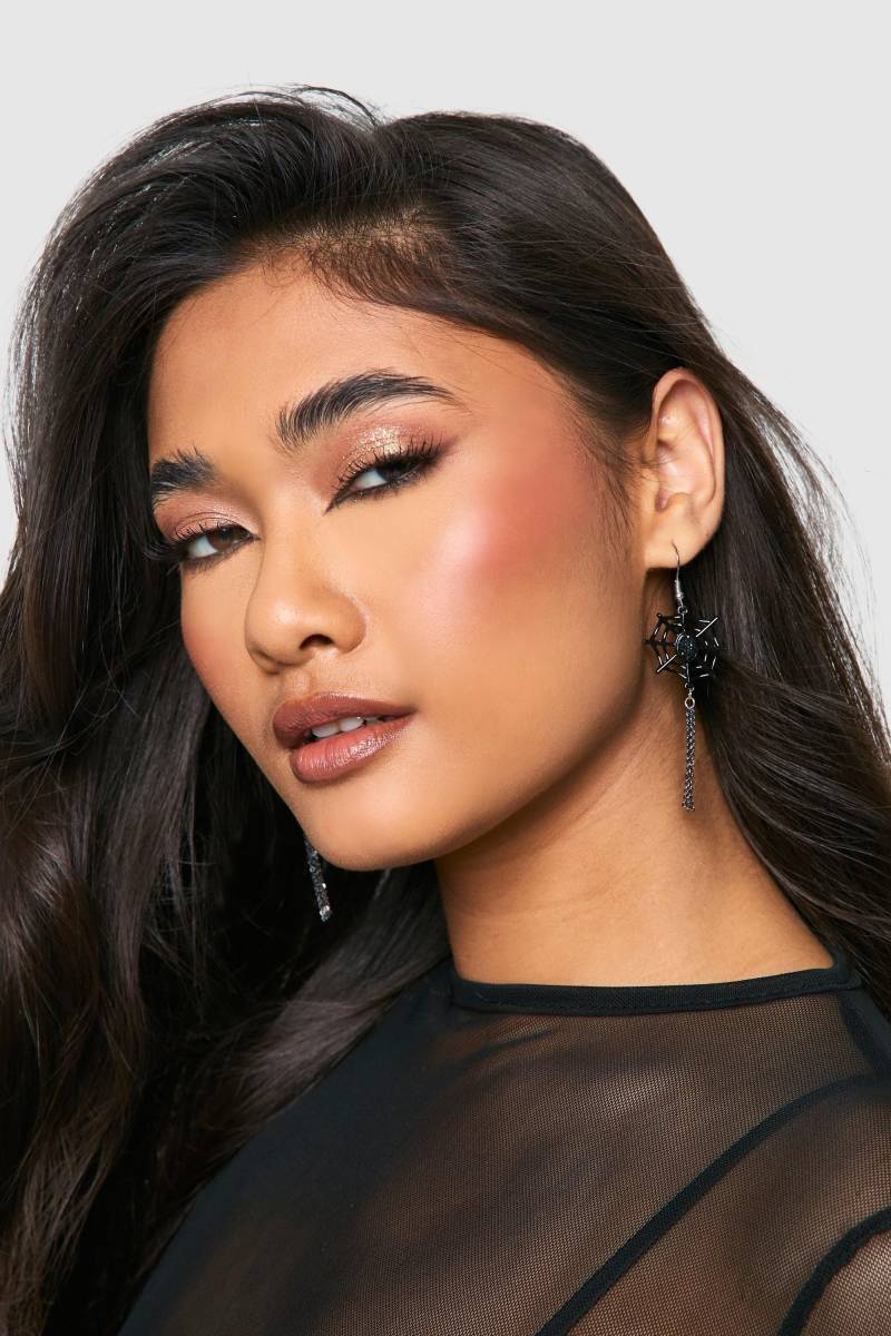 Halloween Ohrringe Mit Spinnennetz - Schwarz - One Size, Schwarz von boohoo