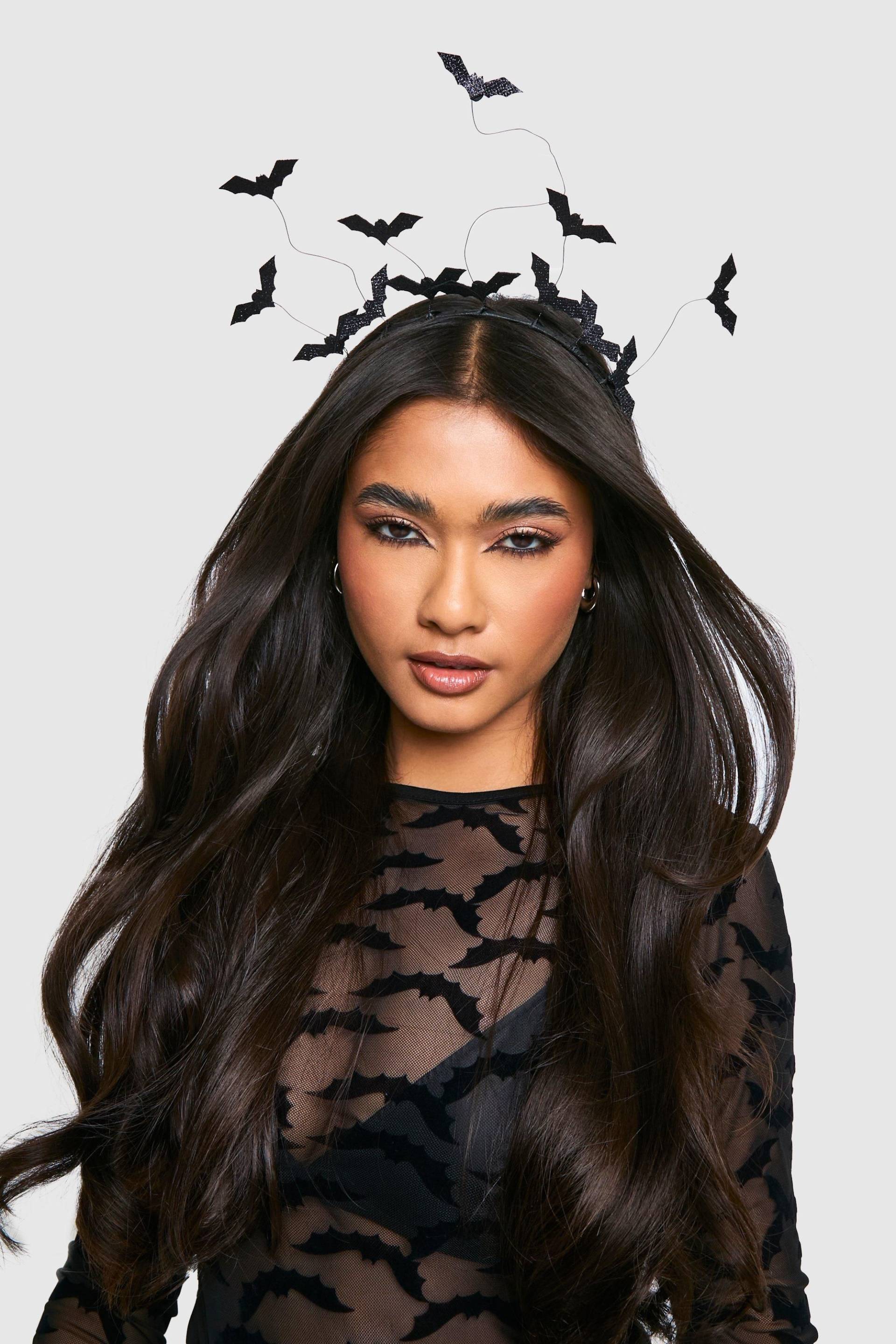 Halloween Statement Fledermaus-Haarreif - Schwarz - One Size, Schwarz von boohoo