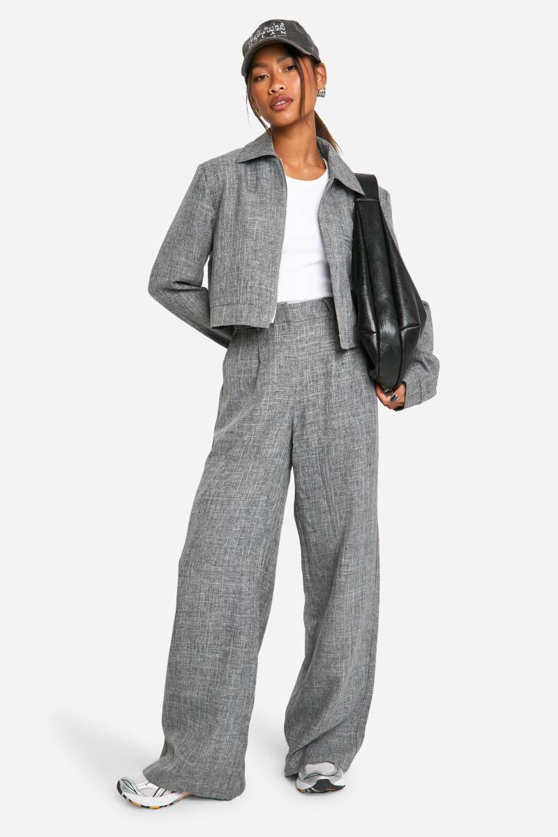Hose Mit Extrem Weitem Bein - Slate Grey - 38, Slate Grey von boohoo