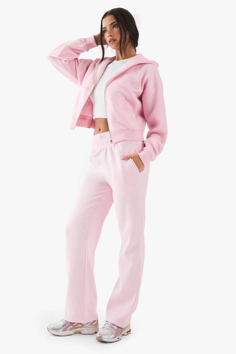 Jogginghose Mit Geradem Bein Und Dsgn Studio Kontrast-Schriftzug - Pink - Xs, Pink Jogginghose Mit Geradem Bein Und Dsgn Studio Kontrast-Schriftzug - Pink - Xs, Pink von boohoo