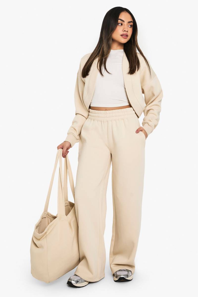 Jogginghose Mit Weitem Bein - Stone - M, Stone von boohoo