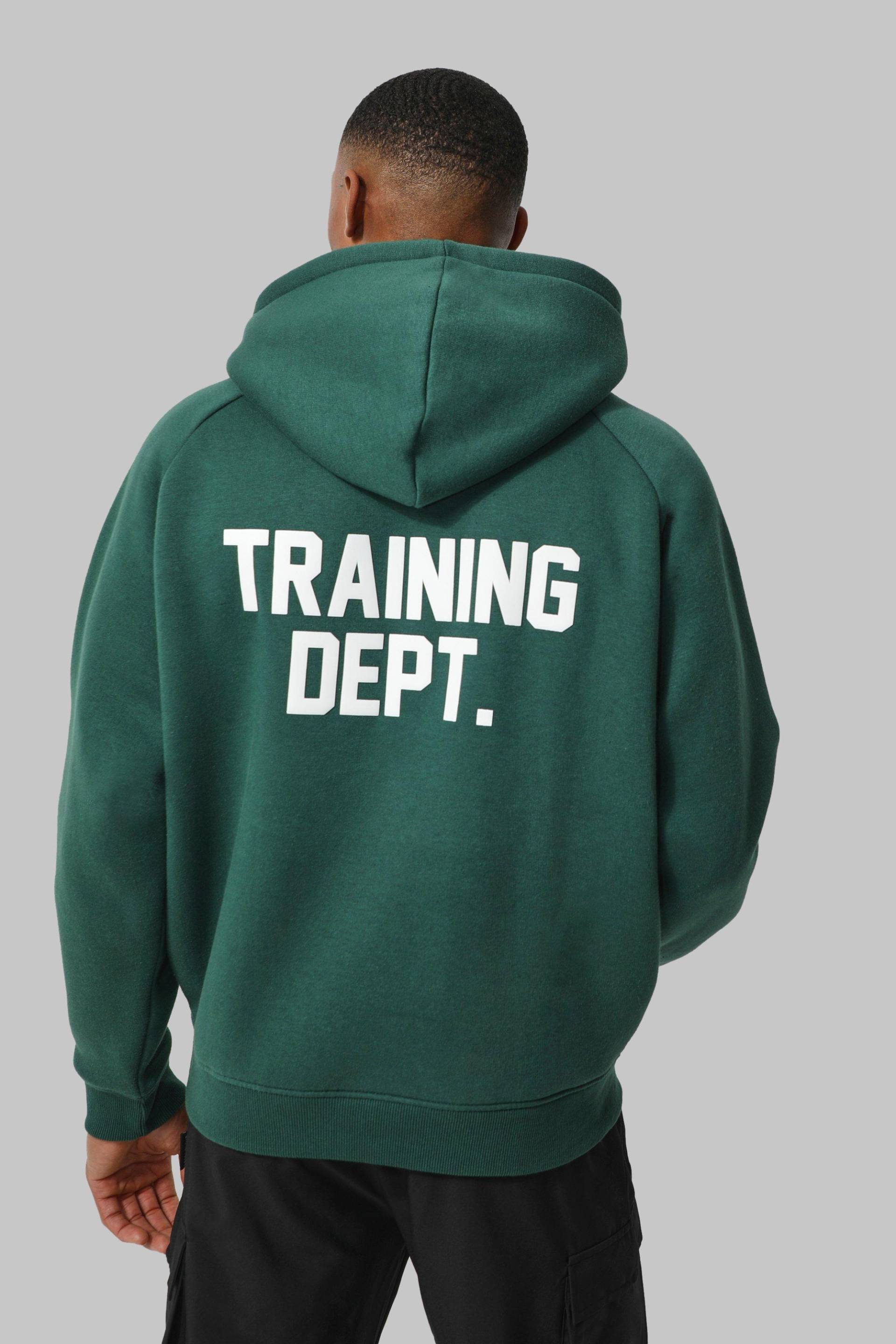 Kastiger Man Active Training Dept Hoodie - Green - Xs, Green von boohoo