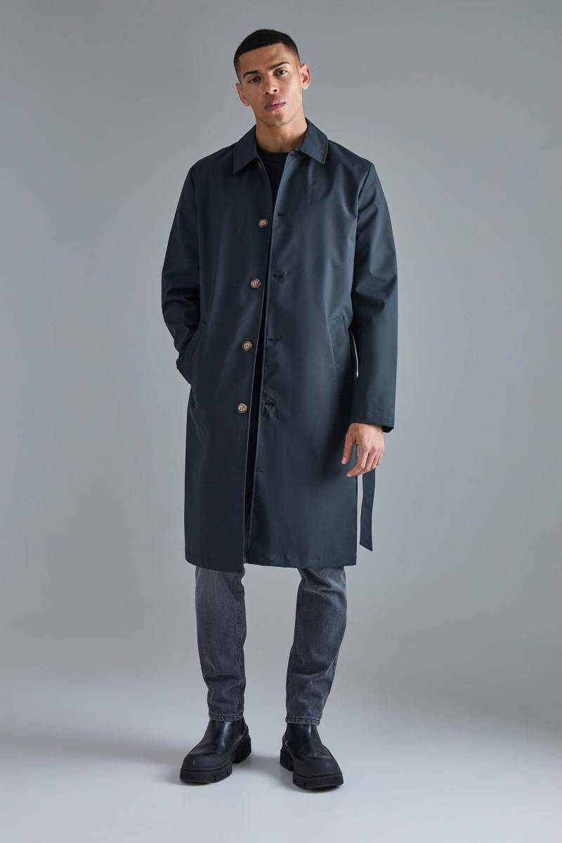Klassischer Trenchcoat Mit Gürtel - Black - Xs, Black von boohoo