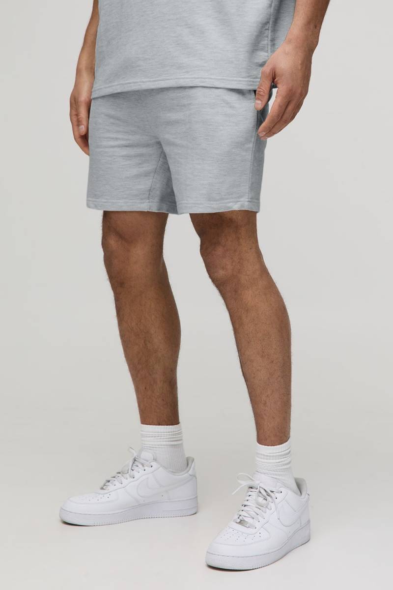 Kurze Slim-Fit Basic Shorts - Grey Marl - Xs, Grey Marl Kurze Slim-Fit Basic Shorts - Grey Marl - Xs, Grey Marl von boohoo