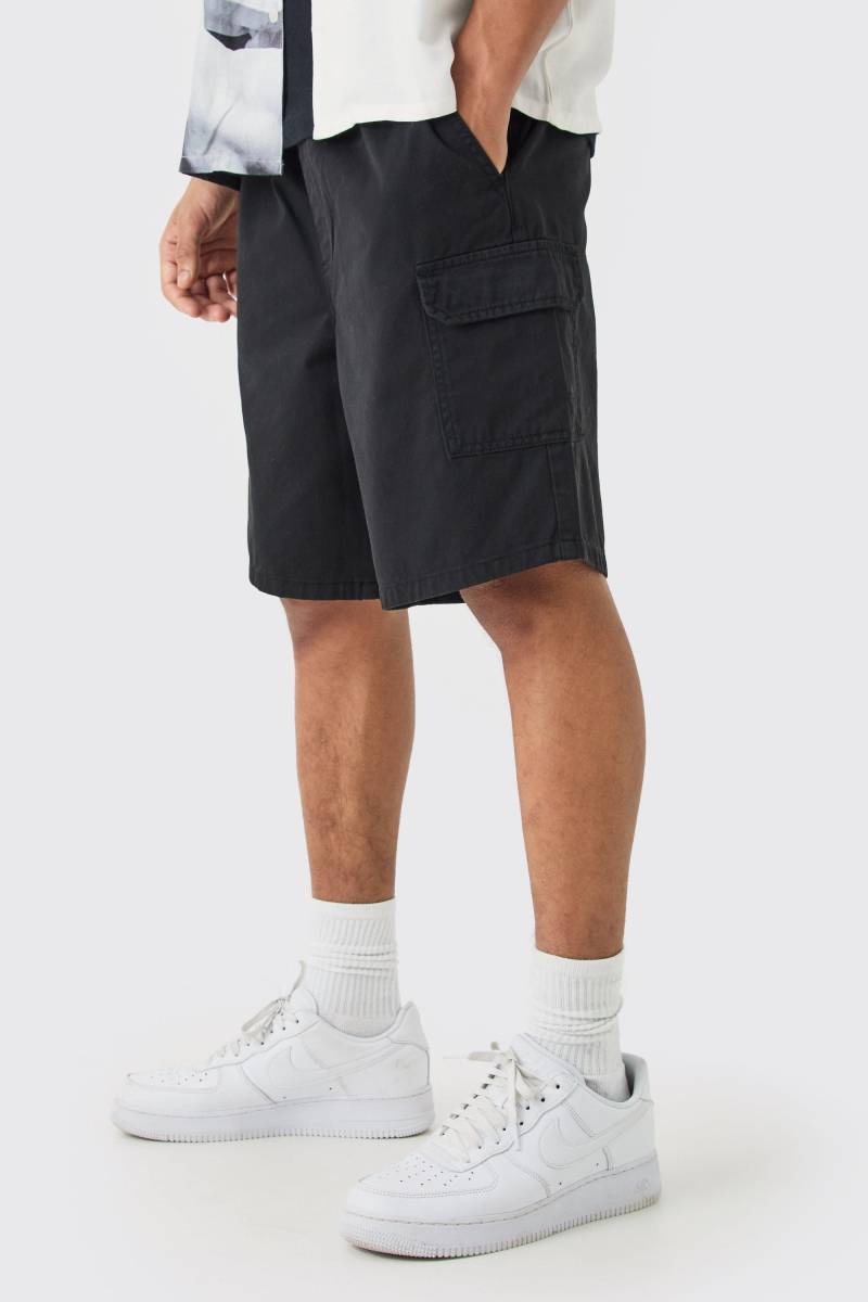 Lockere Cargo-Shorts - Black - Xs, Black von boohoo
