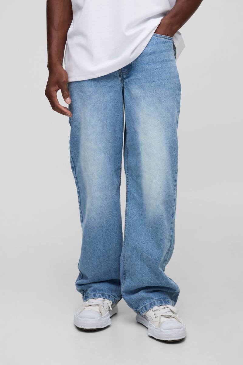 Lockere Jeans In Hellblau - Light Blue - 36R, Light Blue von boohoo