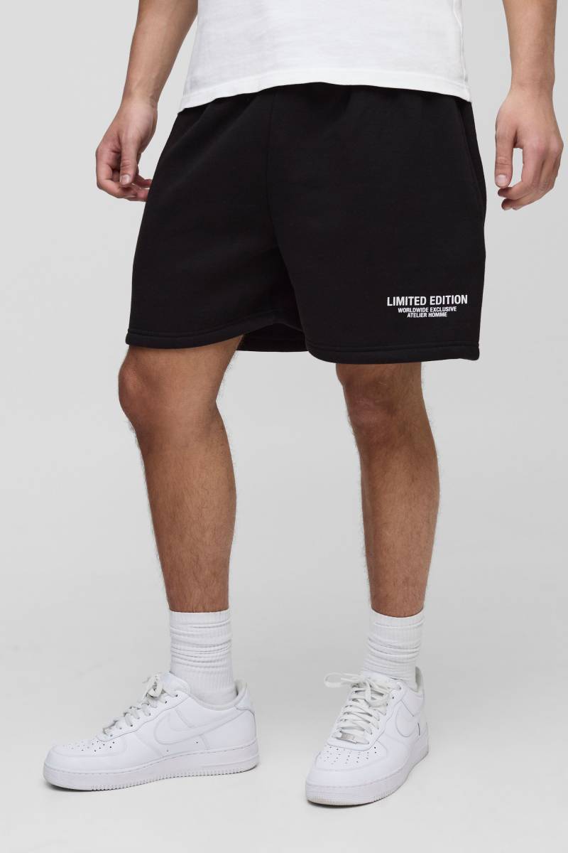 Lockere Kurze Limited Edition Shorts - Black - Xs, Black von boohoo