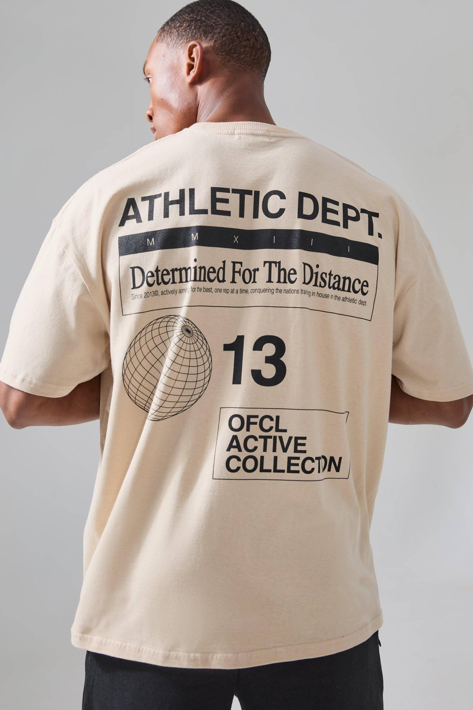 Man Active Athletic Dept. Oversized T-Shirt - Sand - L, Sand von boohoo
