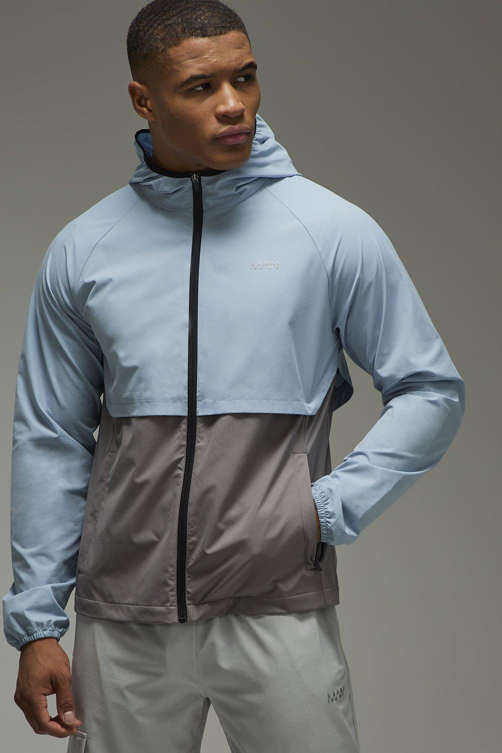 Man Active Colour Block Vent Regular Fit Windbreaker - Multi - M, Multi von boohoo