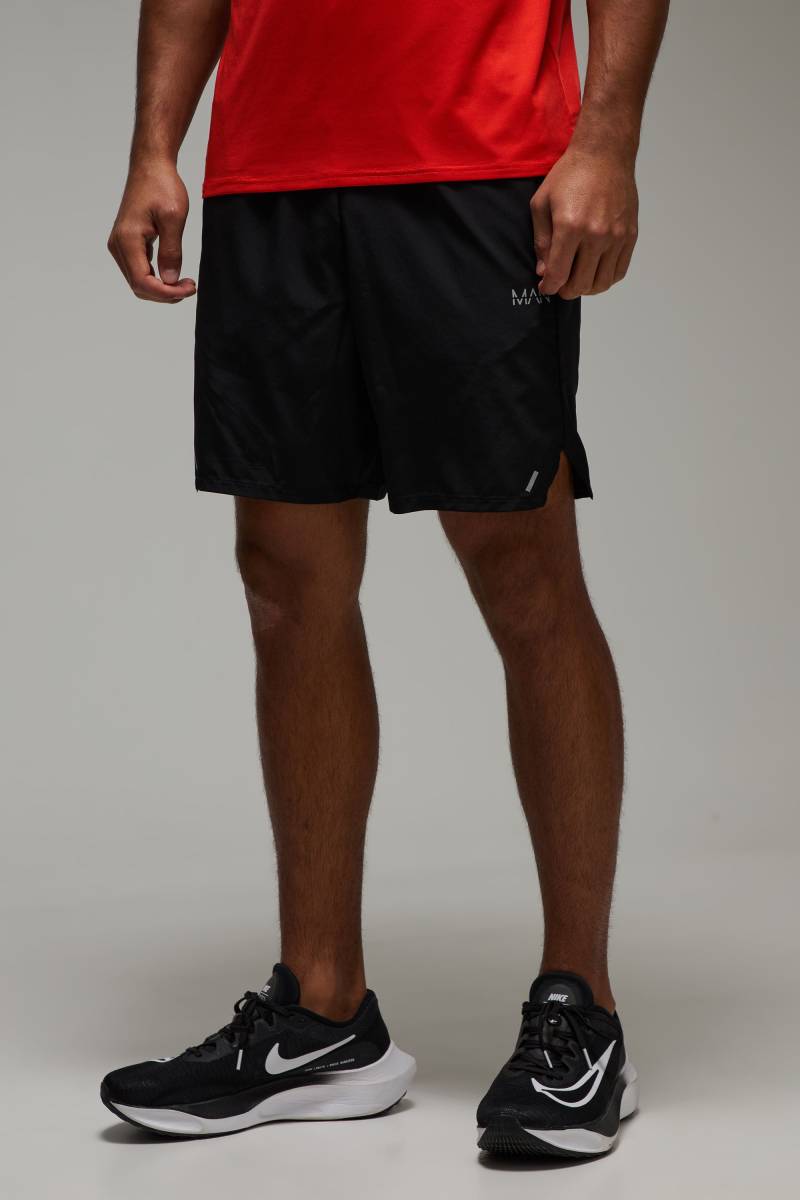 Man Active Gewebte 7-In-1 Stretch Shorts - Black - S, Black von boohoo