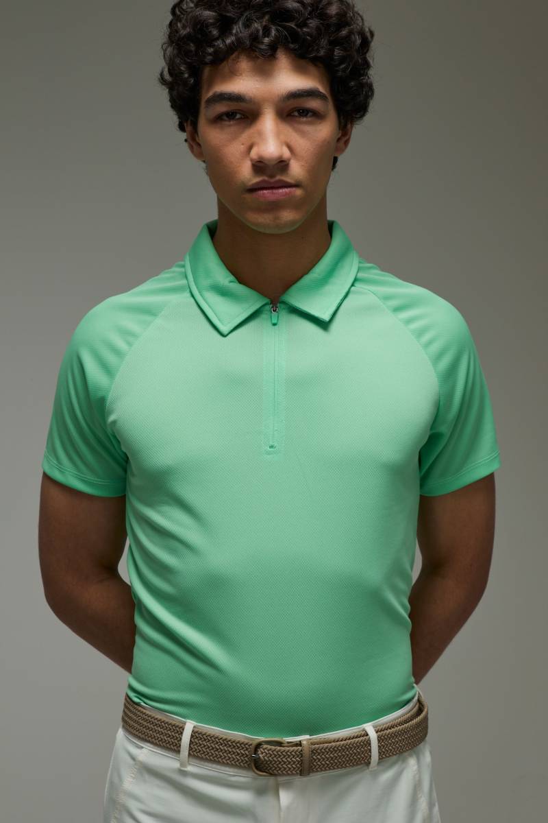 Man Active Golf Poloshirt - Light Green - M, Light Green von boohoo