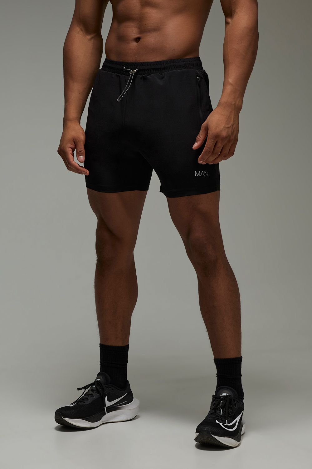 Man Active Gym 5Inch Short - Black - L, Black von boohoo