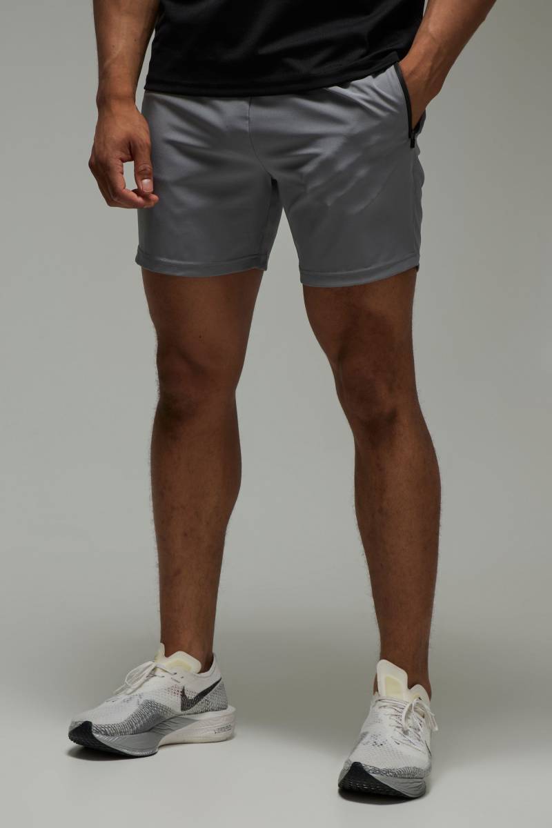 Man Active Gym 5Inch Short - Light Grey - 2Xl, Light Grey von boohoo