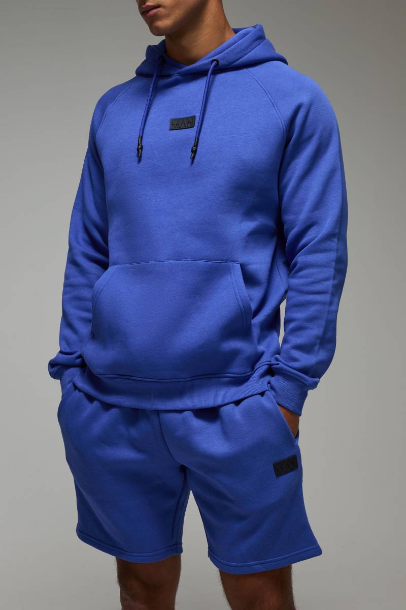 Man Active Hoodie & Shorts Trainingsanzug - Cobalt - S, Cobalt von boohoo