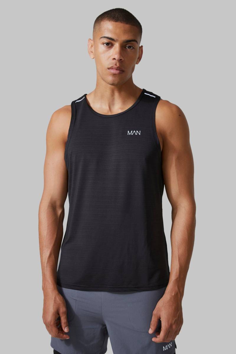 Man Active Lightweight Performance Vesttop - Black - L, Black von boohoo