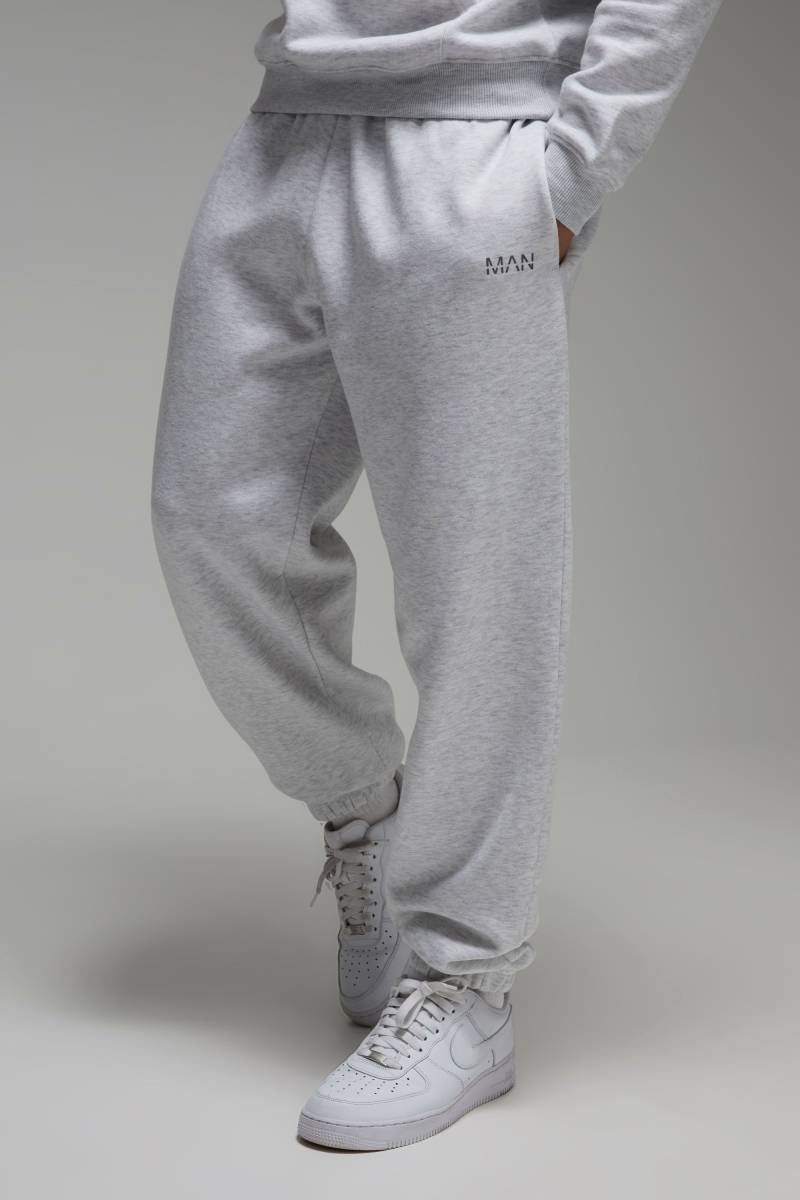 Man Active Oversize Jogginghose - Grey Marl - M, Grey Marl von boohoo