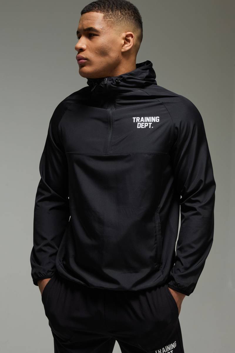 Man Active Performance Training Dept Windbreaker - Black - Xl, Black von boohoo