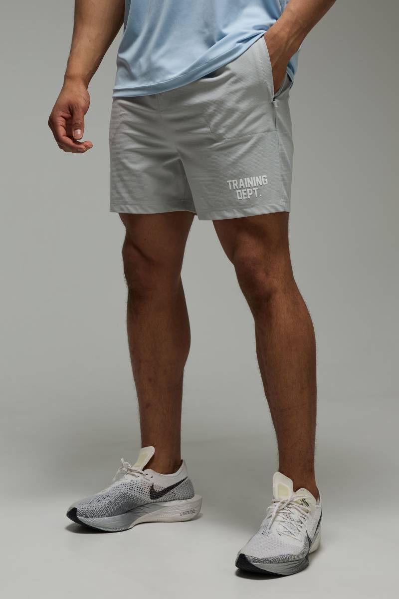 Man Active Performance Trainings Dept Shorts - Grey - M, Grey von boohoo