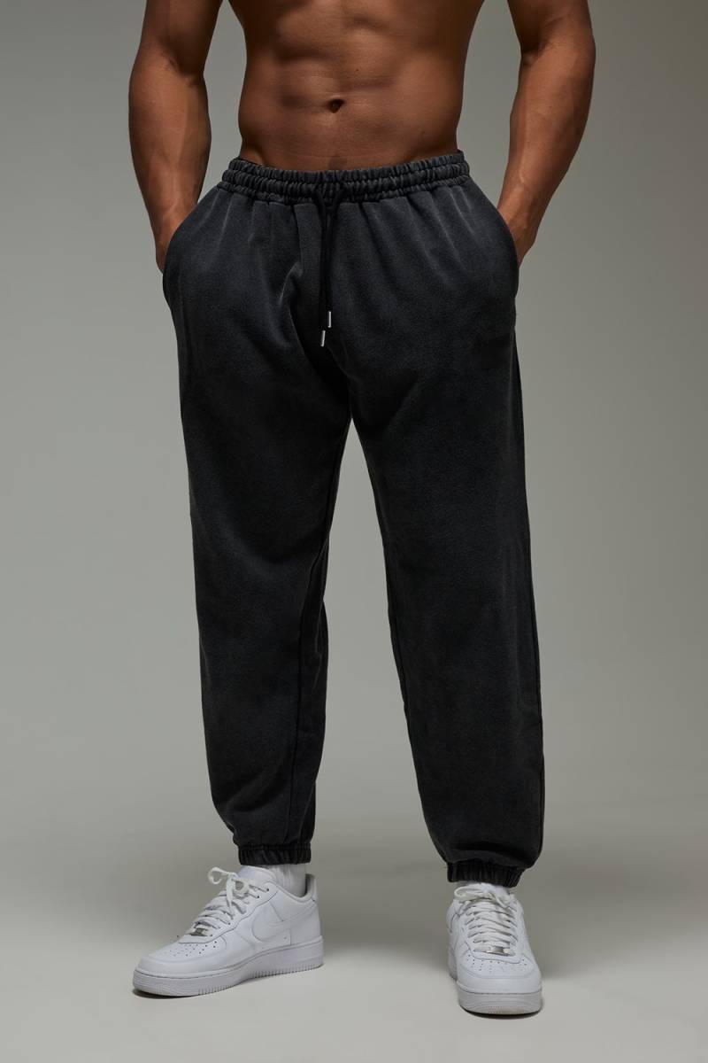 Man Active Training Dept Oversize Jogginghose - Black - L, Black von boohoo