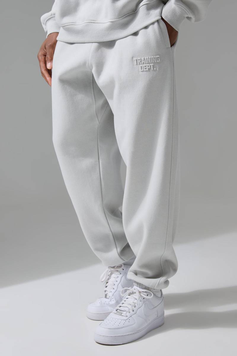 Man Active Training Dept Oversize Jogginghose - Light Grey - Xl, Light Grey von boohoo