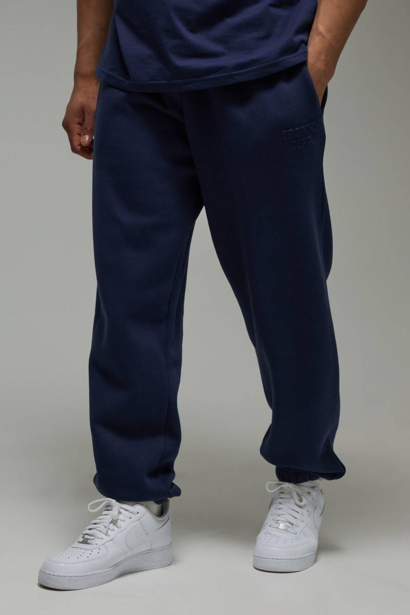 Man Active Training Dept Oversize Jogginghose - Navy - M, Navy von boohoo