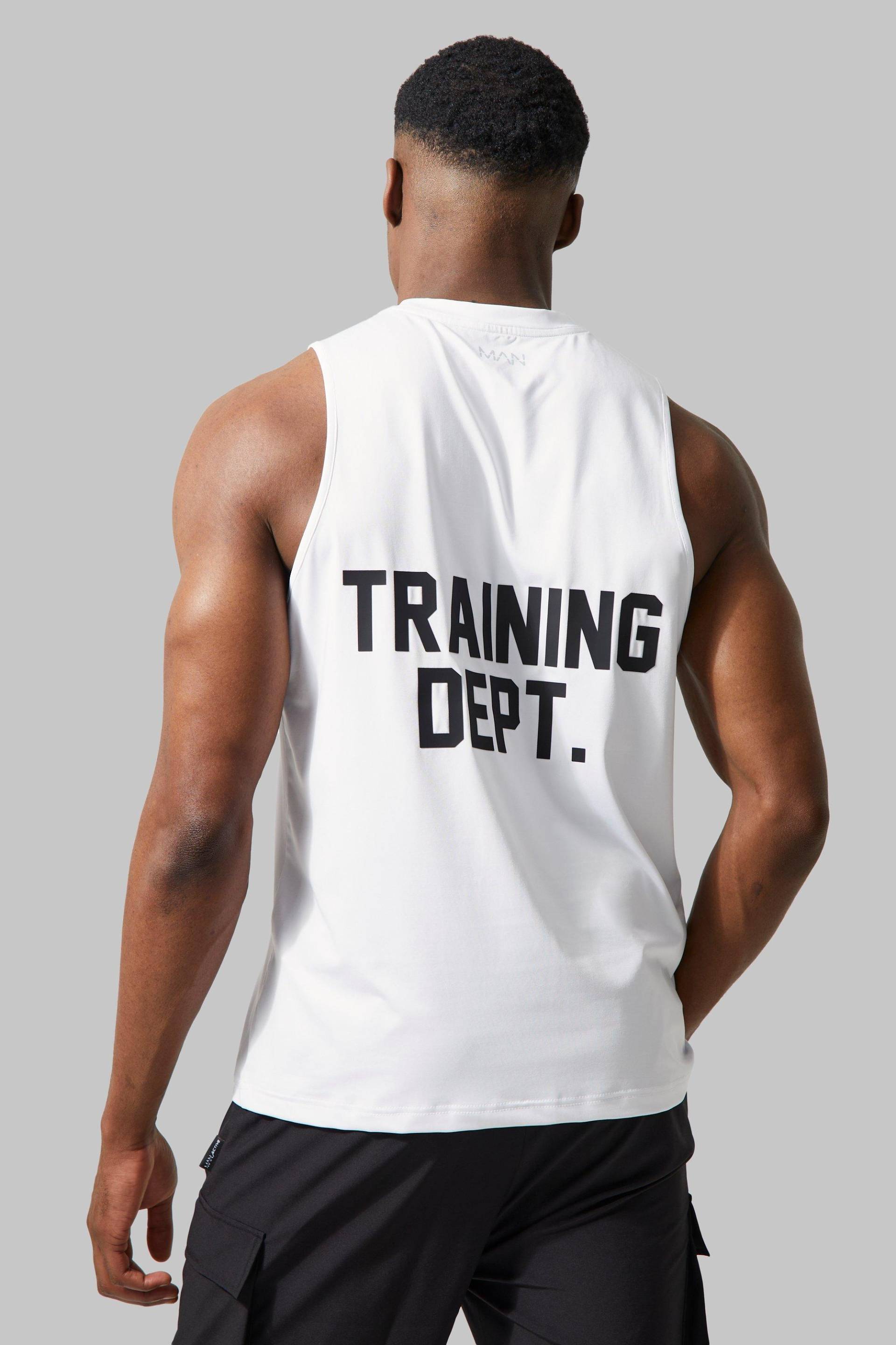 Man Active Training Dept Performance Vesttop - White - Xl, White von boohoo