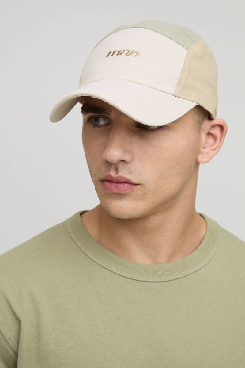 Man Kappe Mit Nylon-Einsatz - Stone - One Size, Stone von boohoo