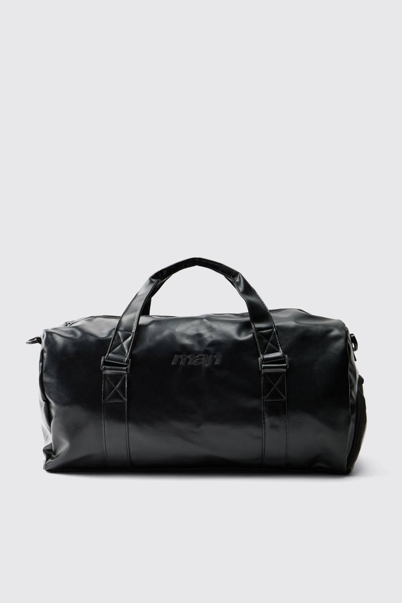 Man Pu Duffle Bag - Black - One Size, Black von boohoo