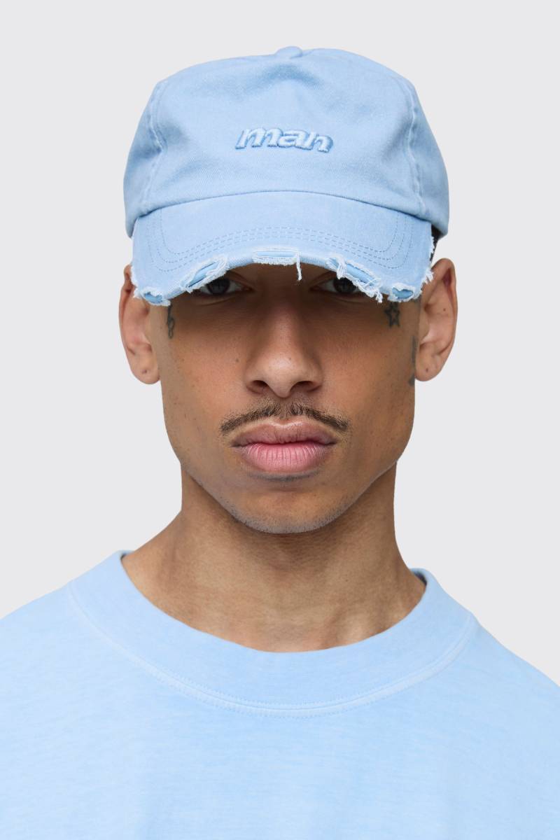 Man Signature Kappe - Denim-Blue - One Size, Denim-Blue von boohoo