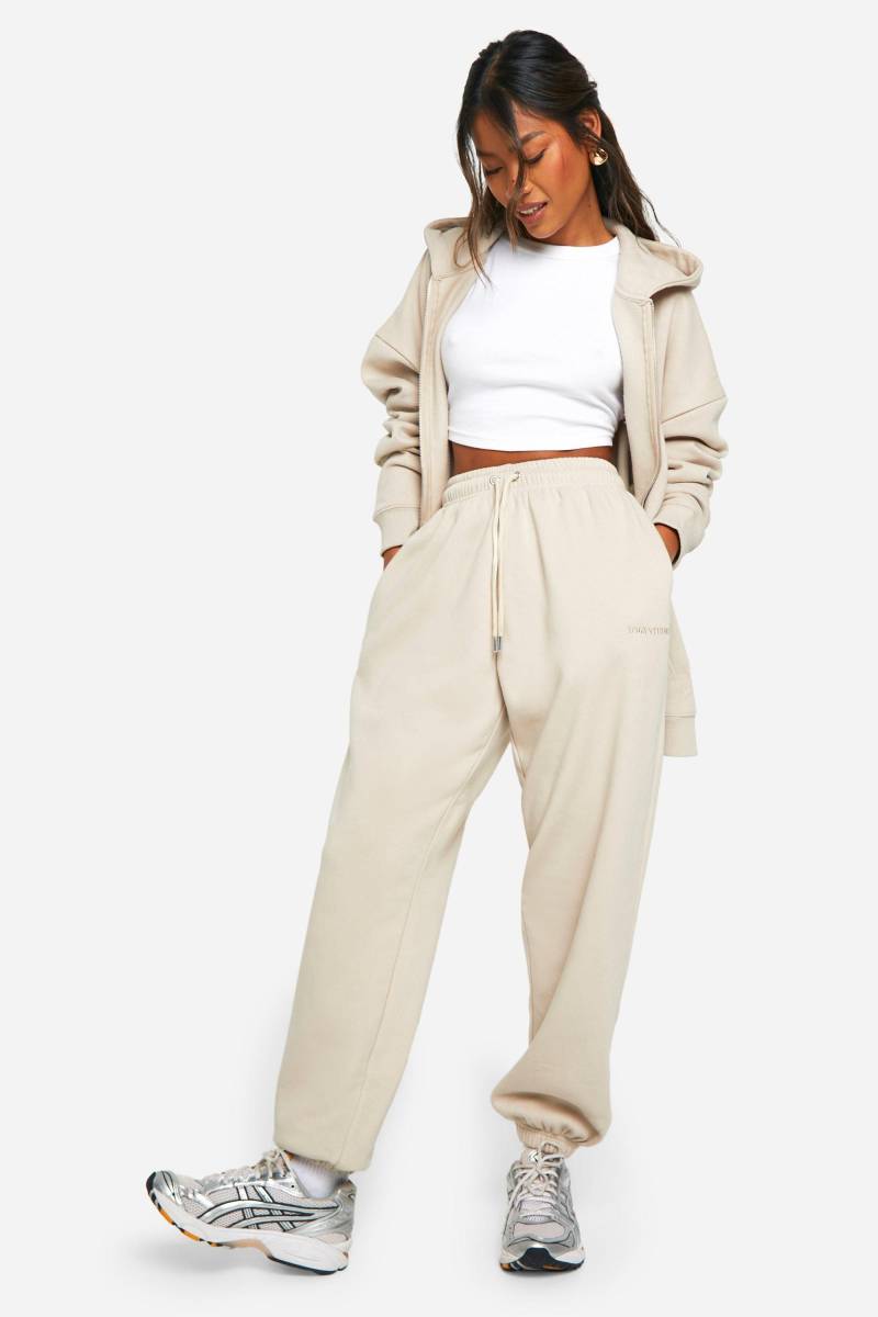 Oversize Jogginghose Mit Dsgn Studio Stickerei - Stone - Xs, Stone Oversize Jogginghose Mit Dsgn Studio Stickerei - Stone - Xs, Stone von boohoo