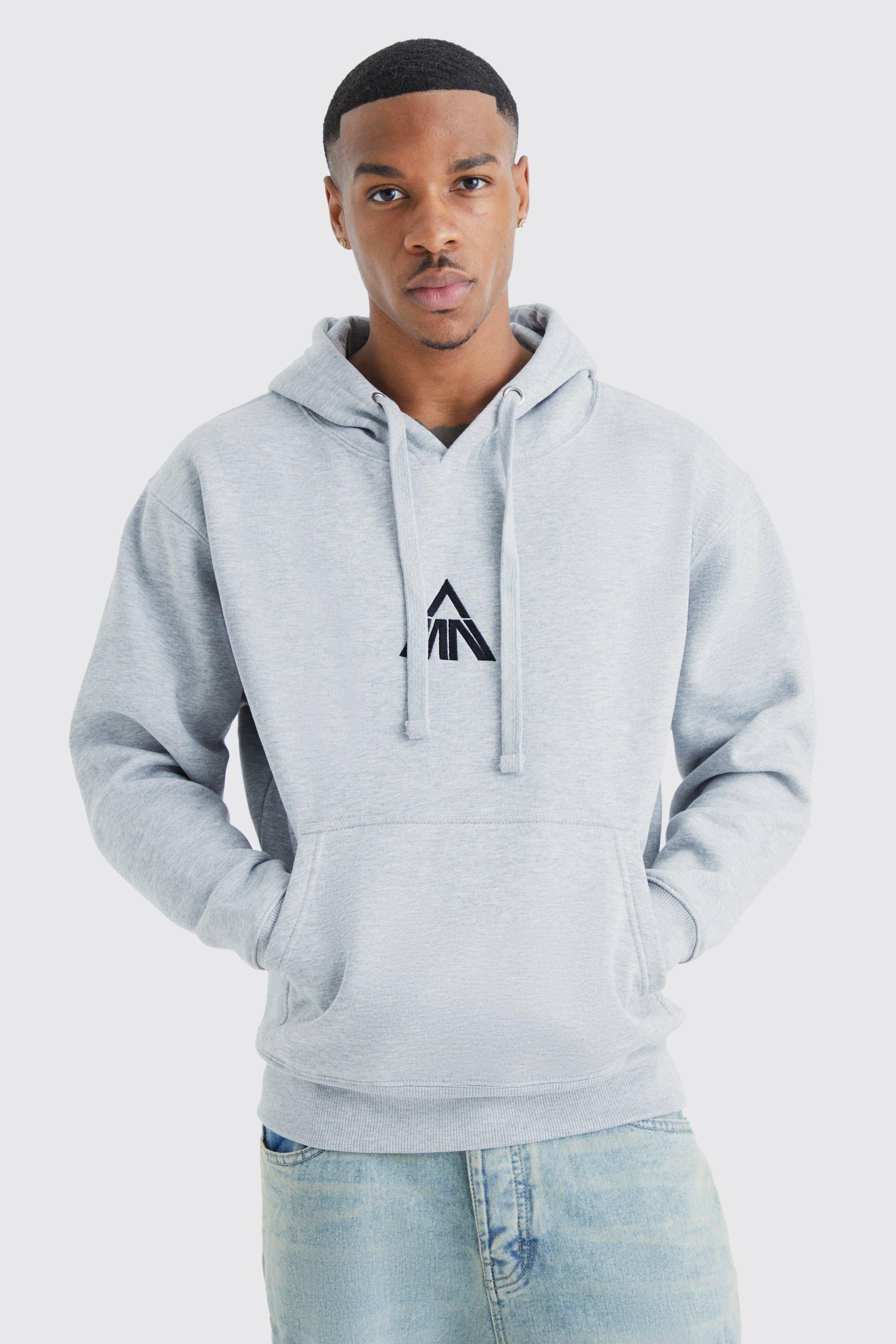 Oversize Man Hoodie - Grey Marl - Xs, Grey Marl von boohoo