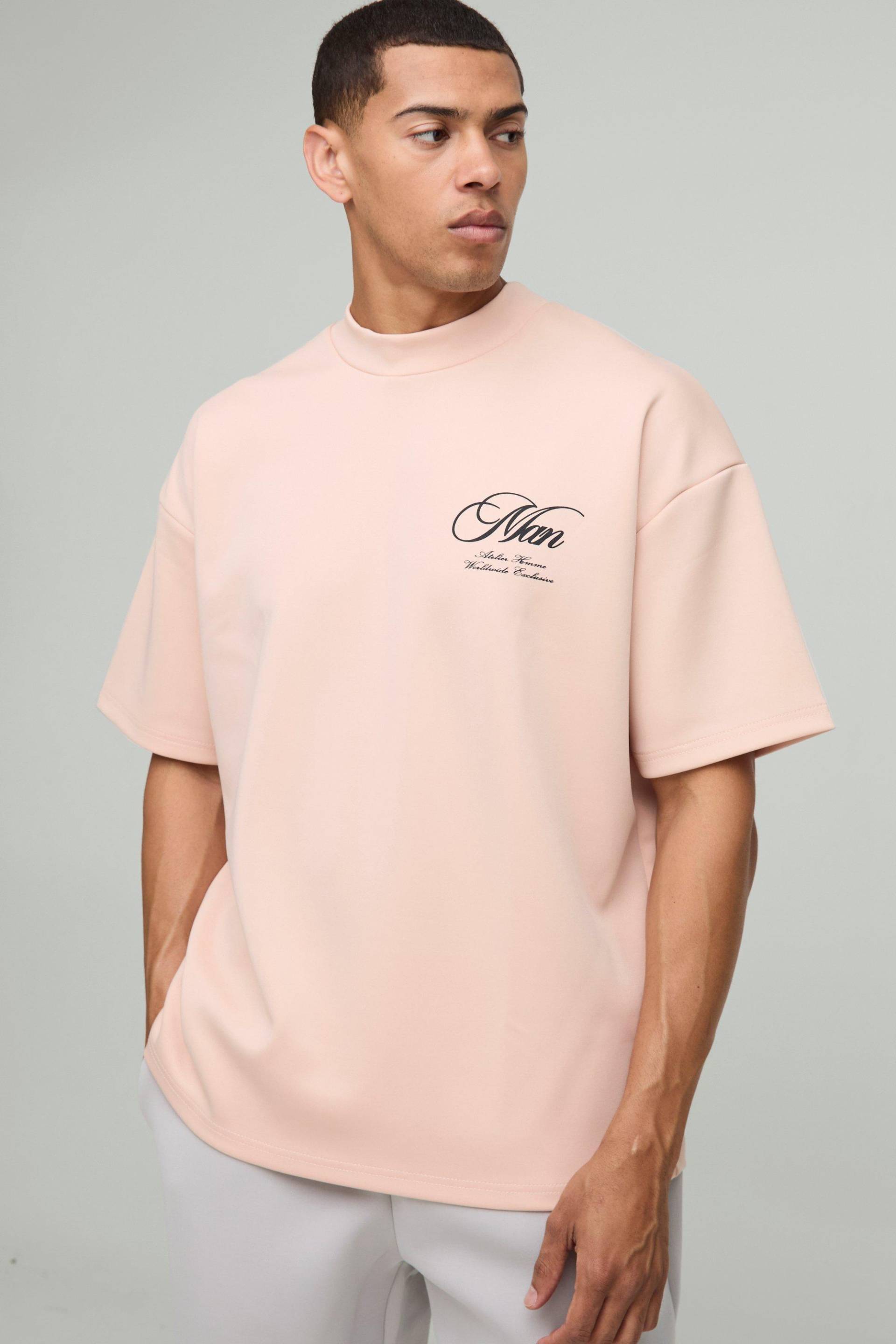 Oversize Man T-Shirt - Stone - M, Stone Oversize Man T-Shirt - Stone - M, Stone von boohoo