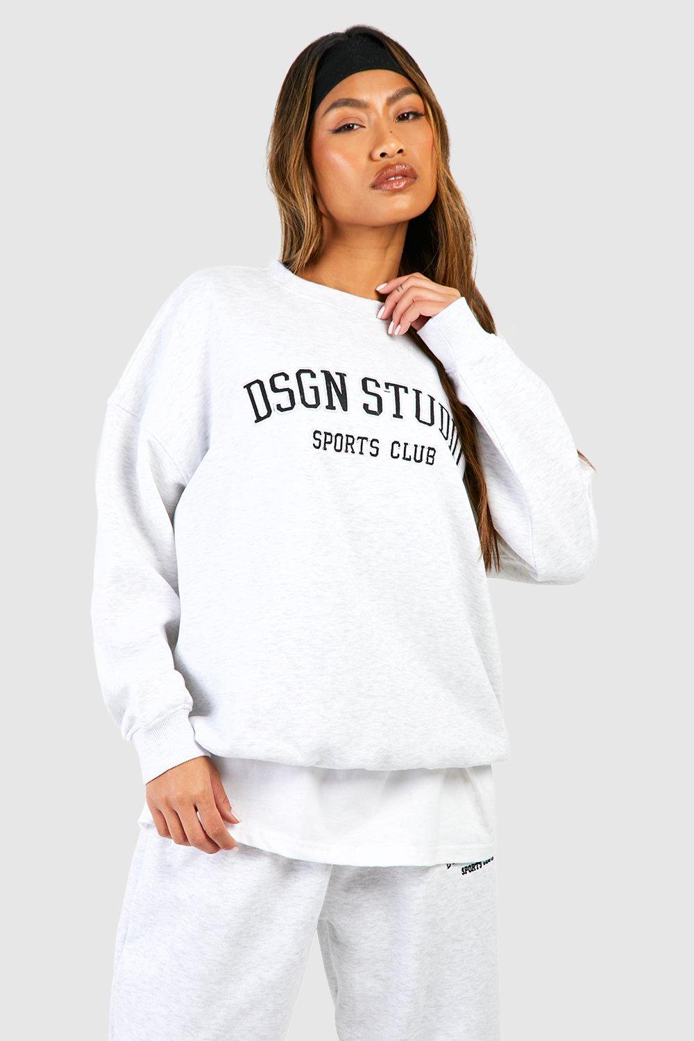 Oversize Sweatshirt Mit Dsgn Studio Applikation - Ash Grey - S, Ash Grey von boohoo