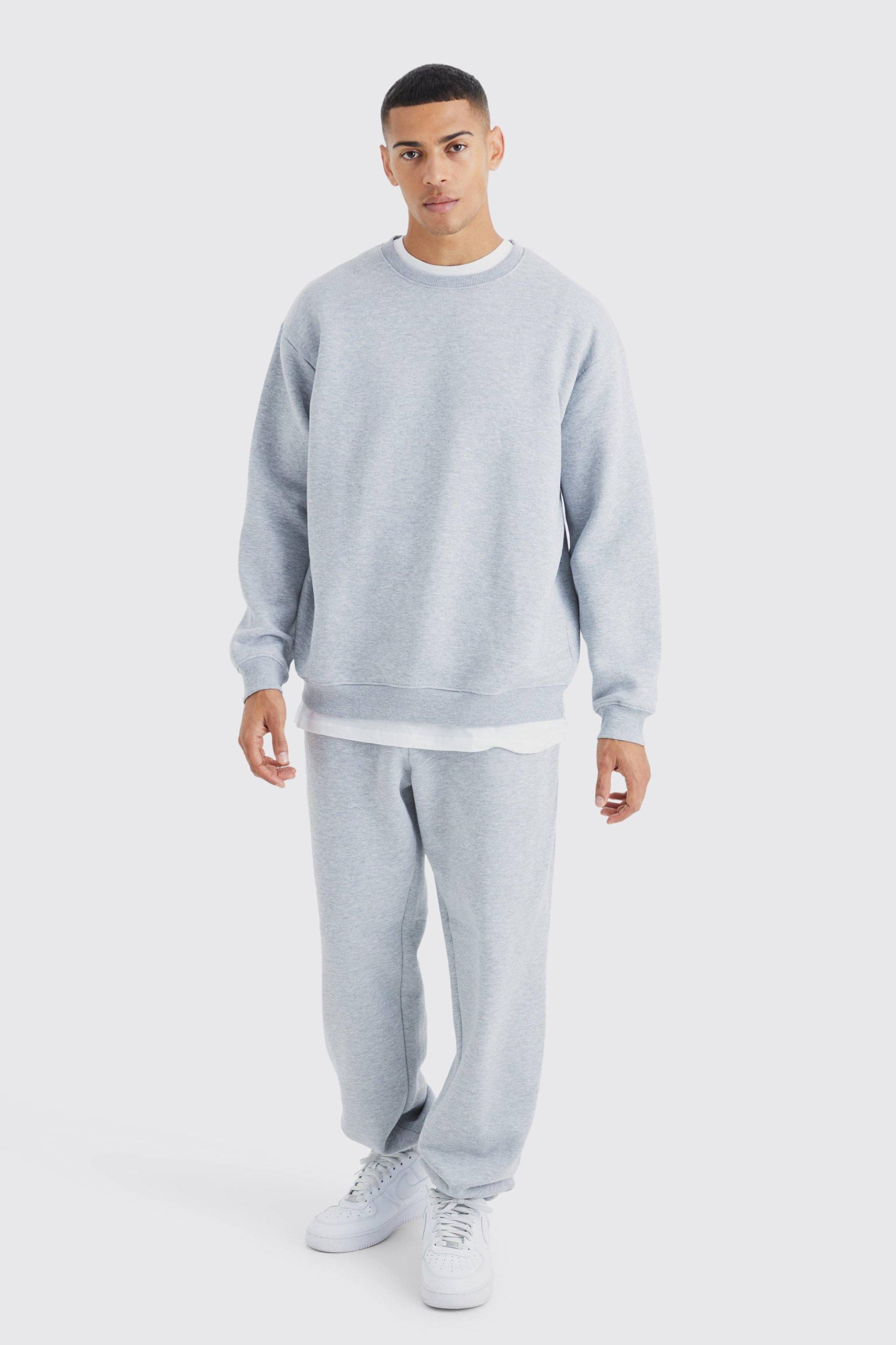 Oversize Sweatshirt-Trainingsanzug - Grey Marl - Xl, Grey Marl von boohoo