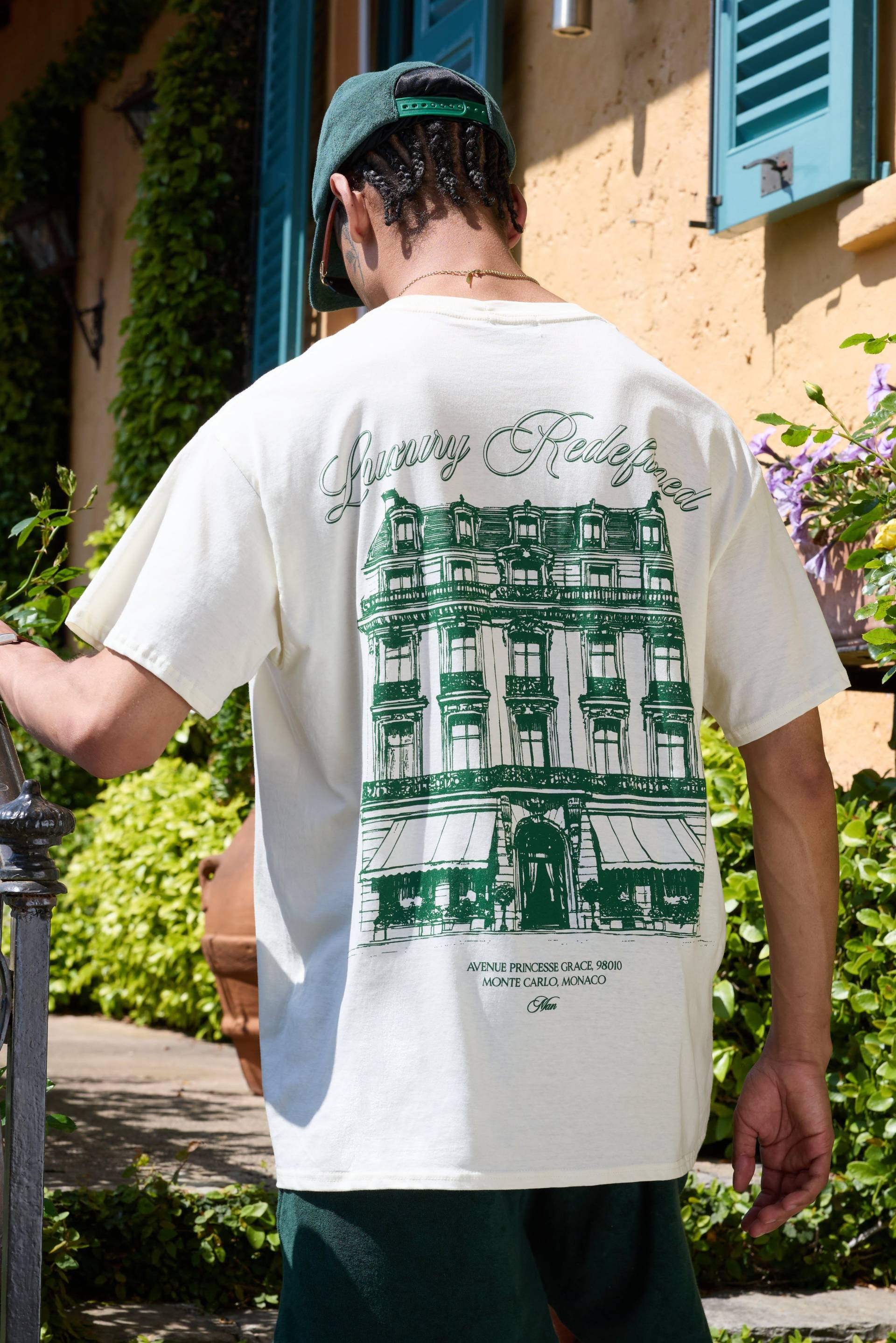 Oversize T-Shirt In Ecru Mit Man Monaco Print - S, Ecru Oversize T-Shirt In Ecru Mit Man Monaco Print - S, Ecru von boohoo