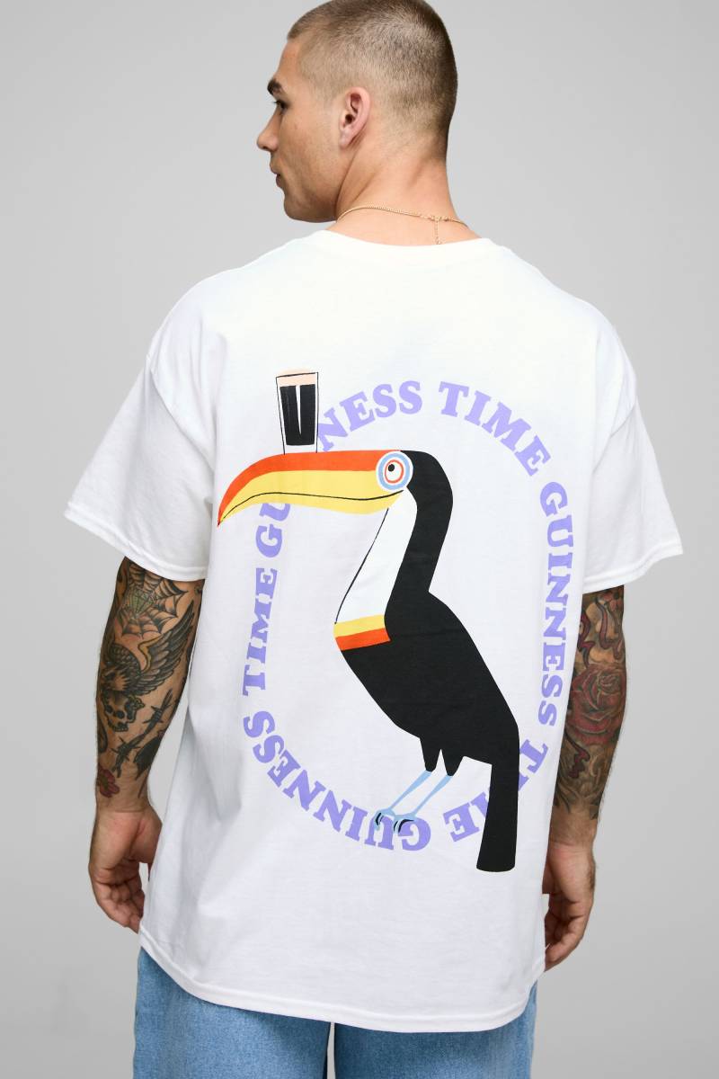 Oversize T-Shirt Mit Lizenziertem Guinness Print - White - Xs, White Oversize T-Shirt Mit Lizenziertem Guinness Print - White - Xs, White von boohoo