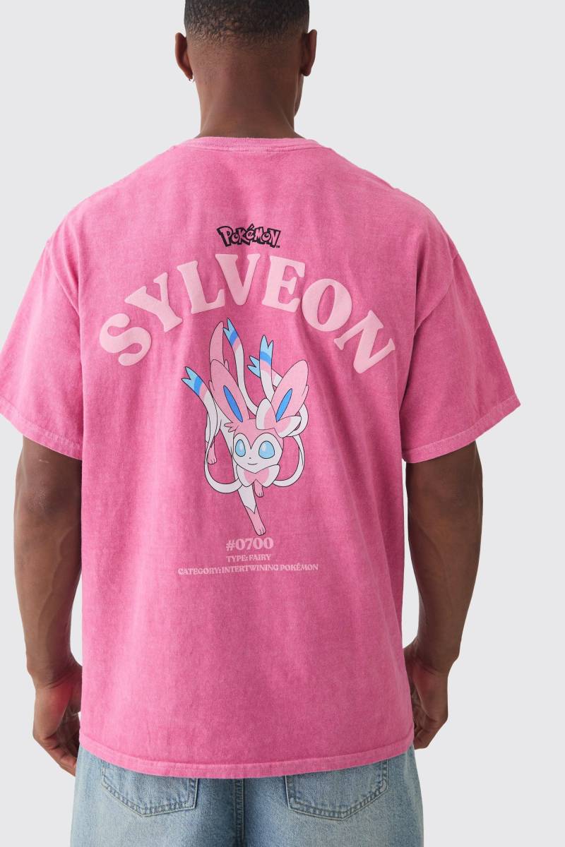 Oversize T-Shirt Mit Lizenziertem Pokemon Sylveon Print - Pink - Xs, Pink Oversize T-Shirt Mit Lizenziertem Pokemon Sylveon Print - Pink - Xs, Pink von boohoo