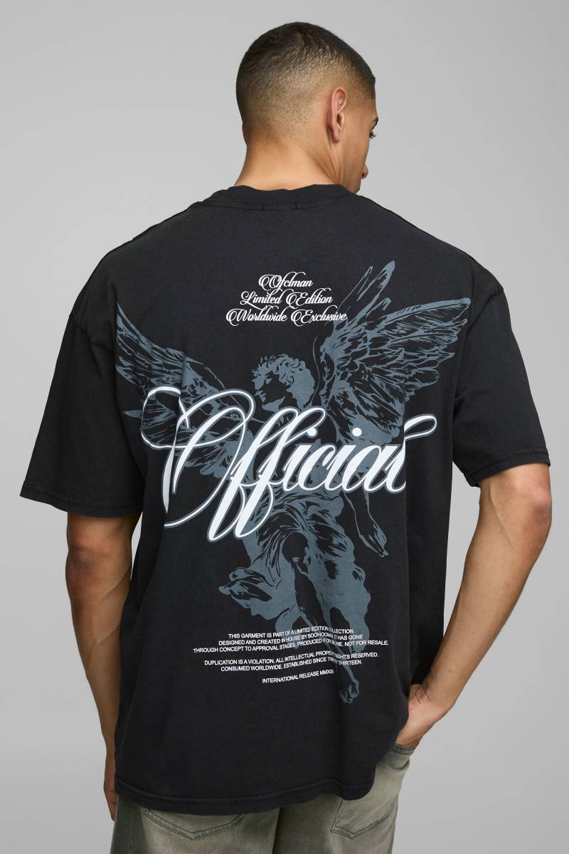 Oversize T-Shirt Mit Official Renaissance Print - Black - Xs, Black Oversize T-Shirt Mit Official Renaissance Print - Black - Xs, Black von boohoo