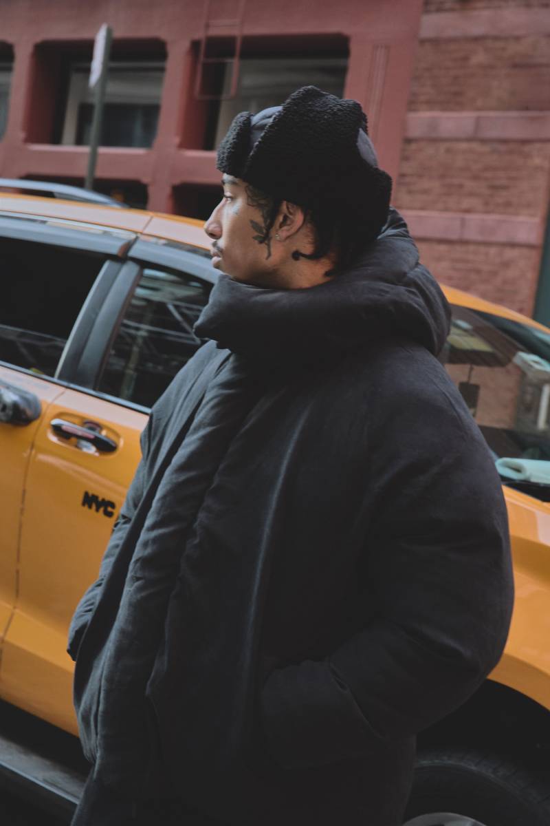 Oversized Boxy Peached Nylon Extreme Heavy Padded Funnel Neck Hooded Puffer Coat - Black - M, Black von boohoo