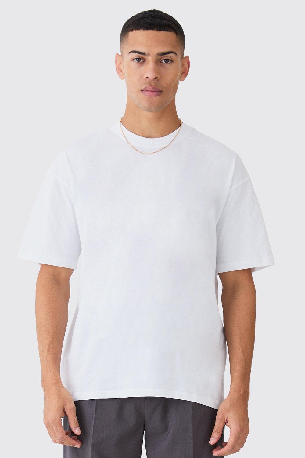 Oversize Rundhals T-Shirt - White - Xs, White von boohoo