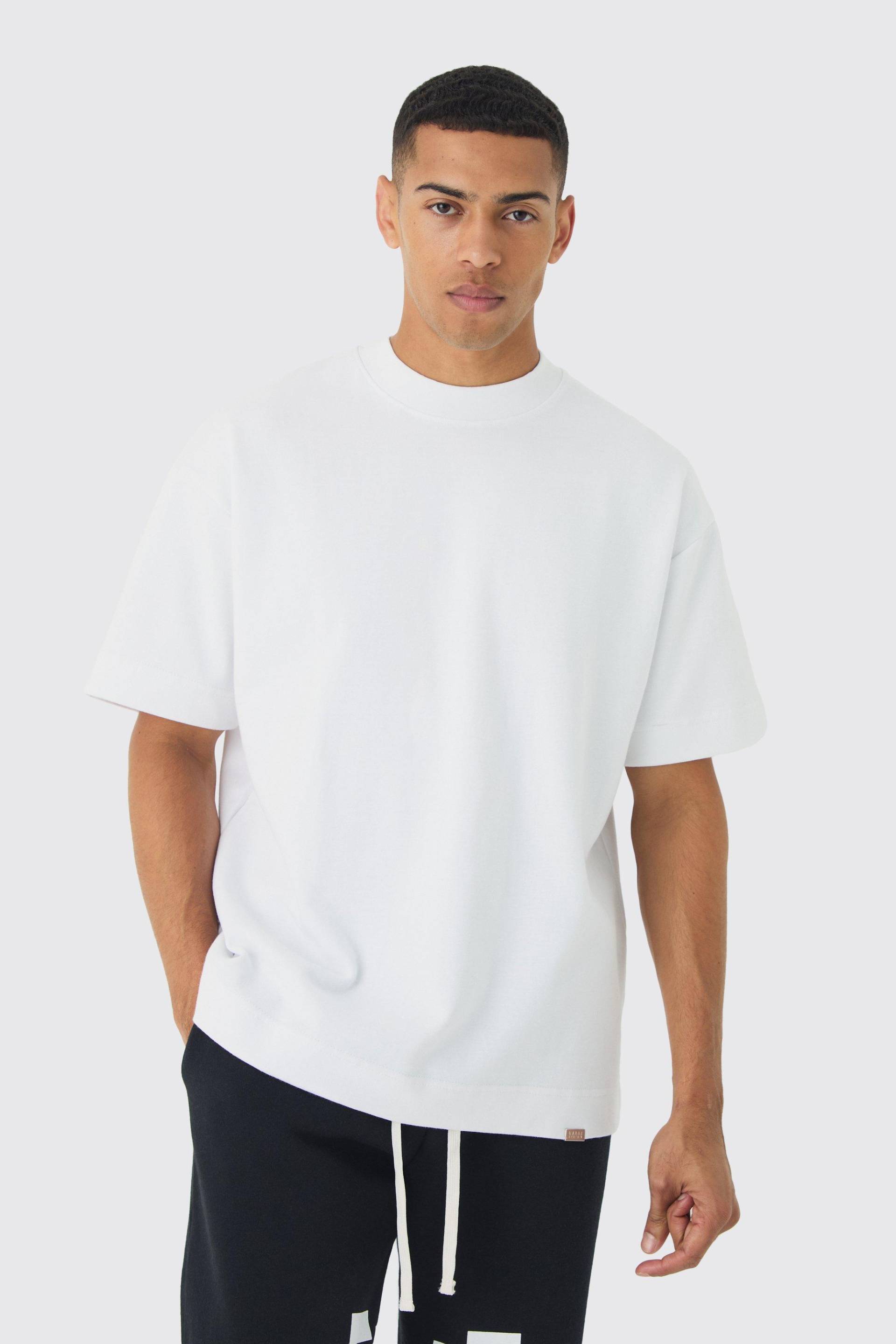 Oversize Man T-Shirt - White - L, White von boohoo