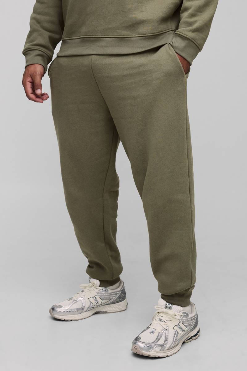 Plus Basic Regular Fit Jogger - Khaki - 3Xl, Khaki von boohoo