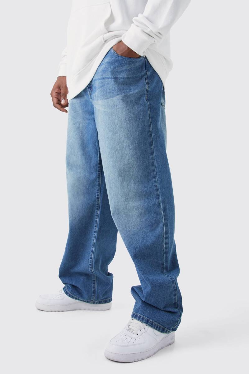 Plus Lockere Jeans - Mid Blue - 44, Mid Blue Plus Lockere Jeans - Mid Blue - 44, Mid Blue von boohoo