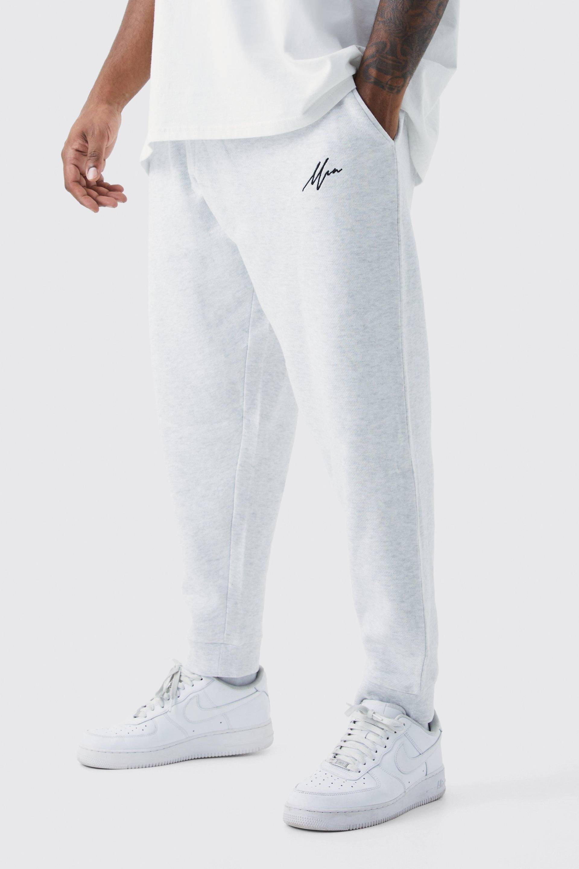 Plus Man Jogginghose - Grey Marl - Xxxxxl, Grey Marl von boohoo