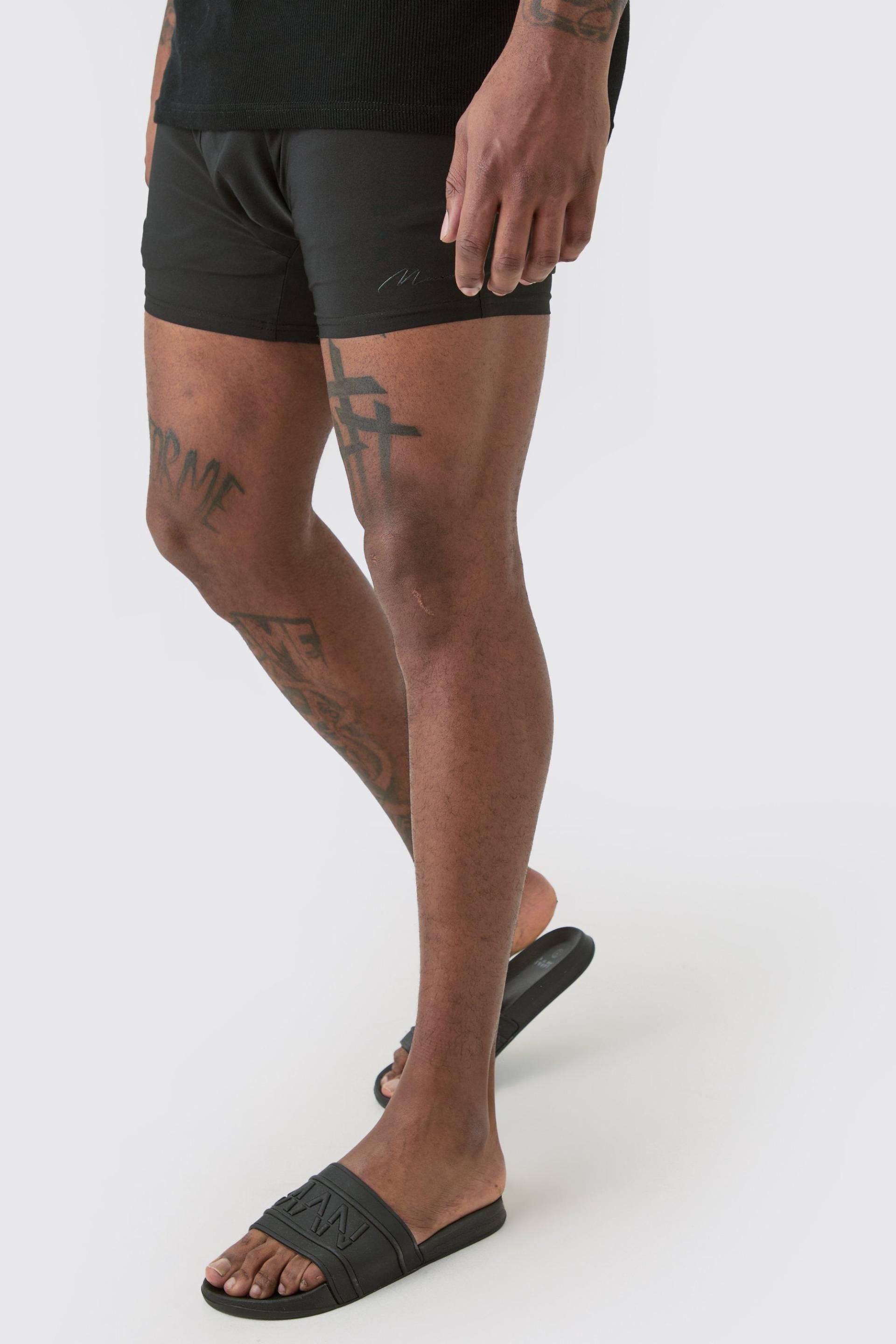 Plus Man Signature Trunk Swim Short - Black - Xxl, Black von boohoo