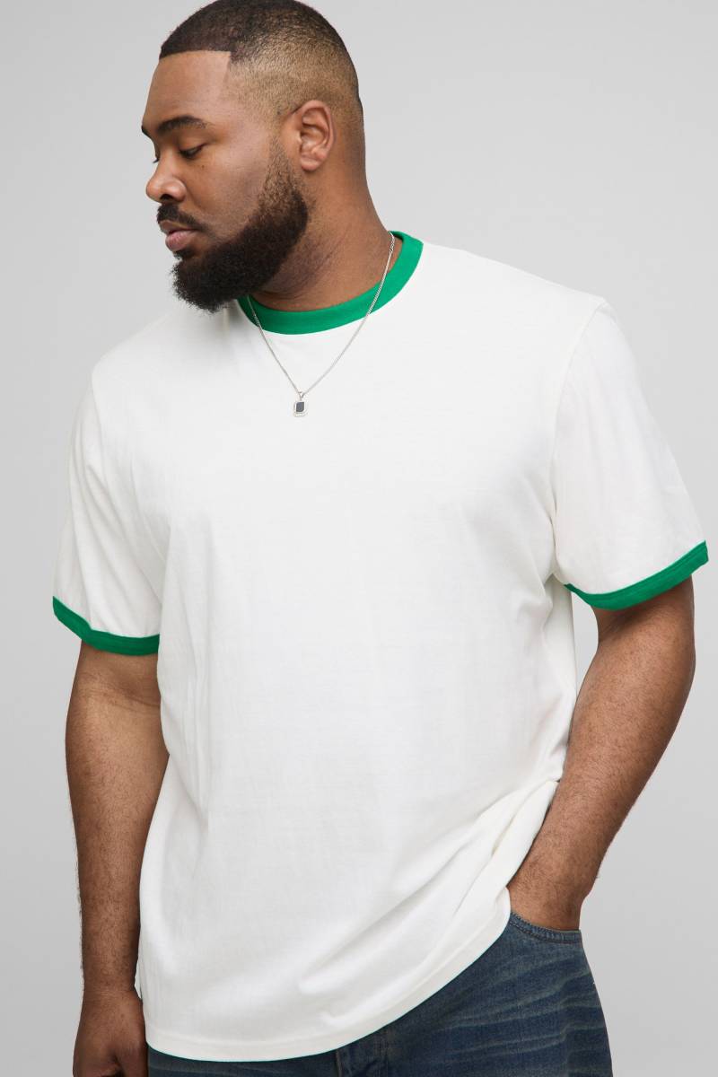 Plus Ringer Rundhals T-Shirt - Multi - 4Xl, Multi von boohoo