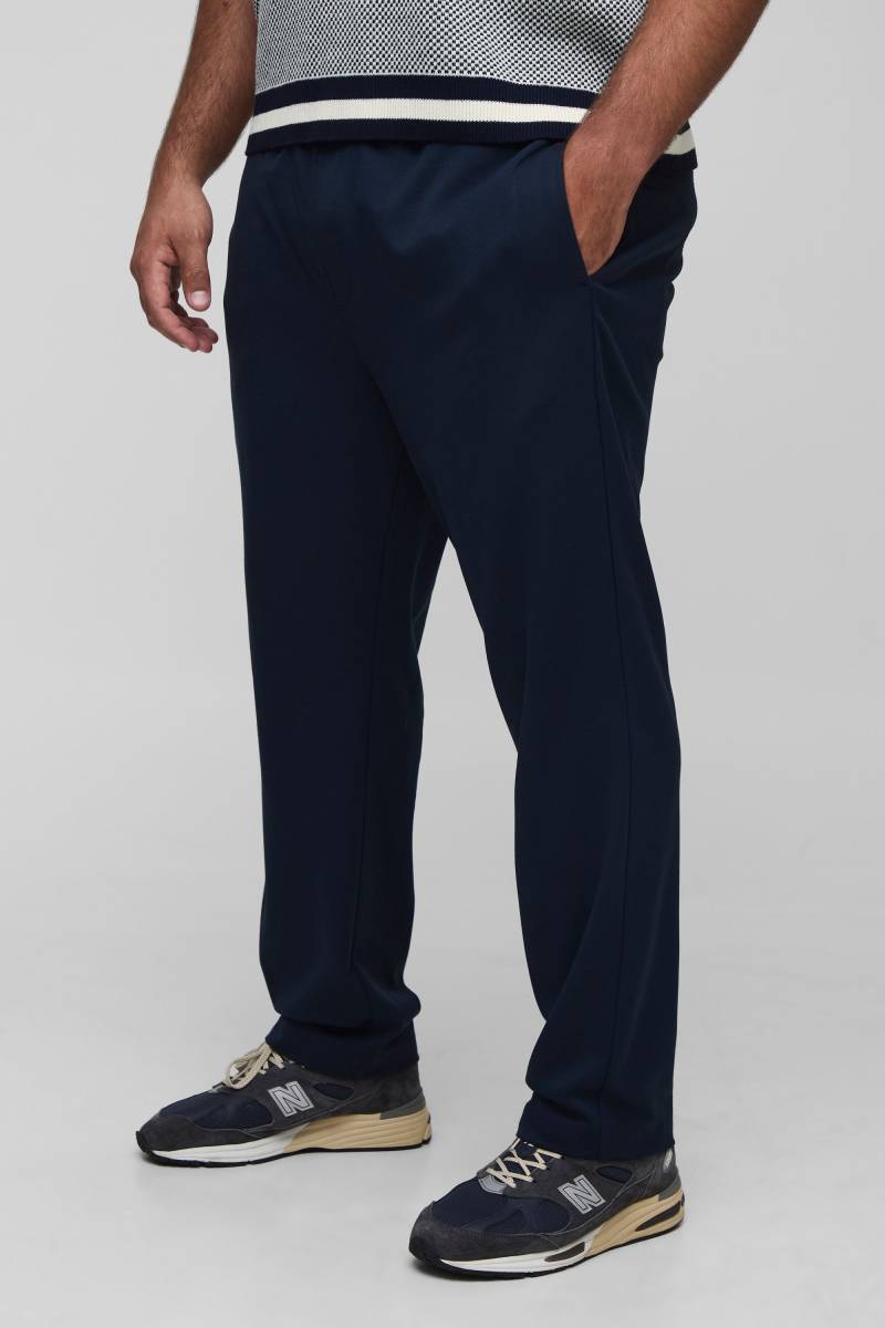 Plus Smarte Jogginghose Mit Elastischem Bund - Navy - 2Xl, Navy von boohoo