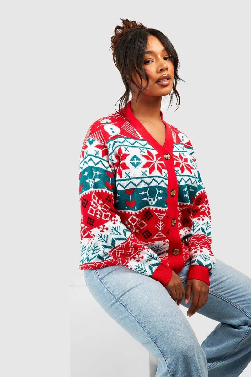 Plus Weihnachtspullover - Red - 46, Red von boohoo