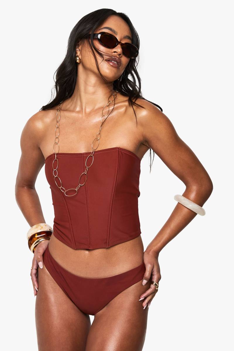 Premium Bikinihose - Rust - 38, Rust von boohoo