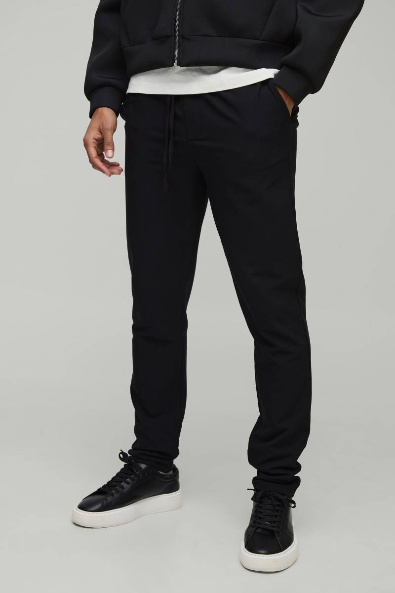Slim-Fit Stretch-Hose Mit Elastischem Bund - Black - Xs, Black Slim-Fit Stretch-Hose Mit Elastischem Bund - Black - Xs, Black von boohoo